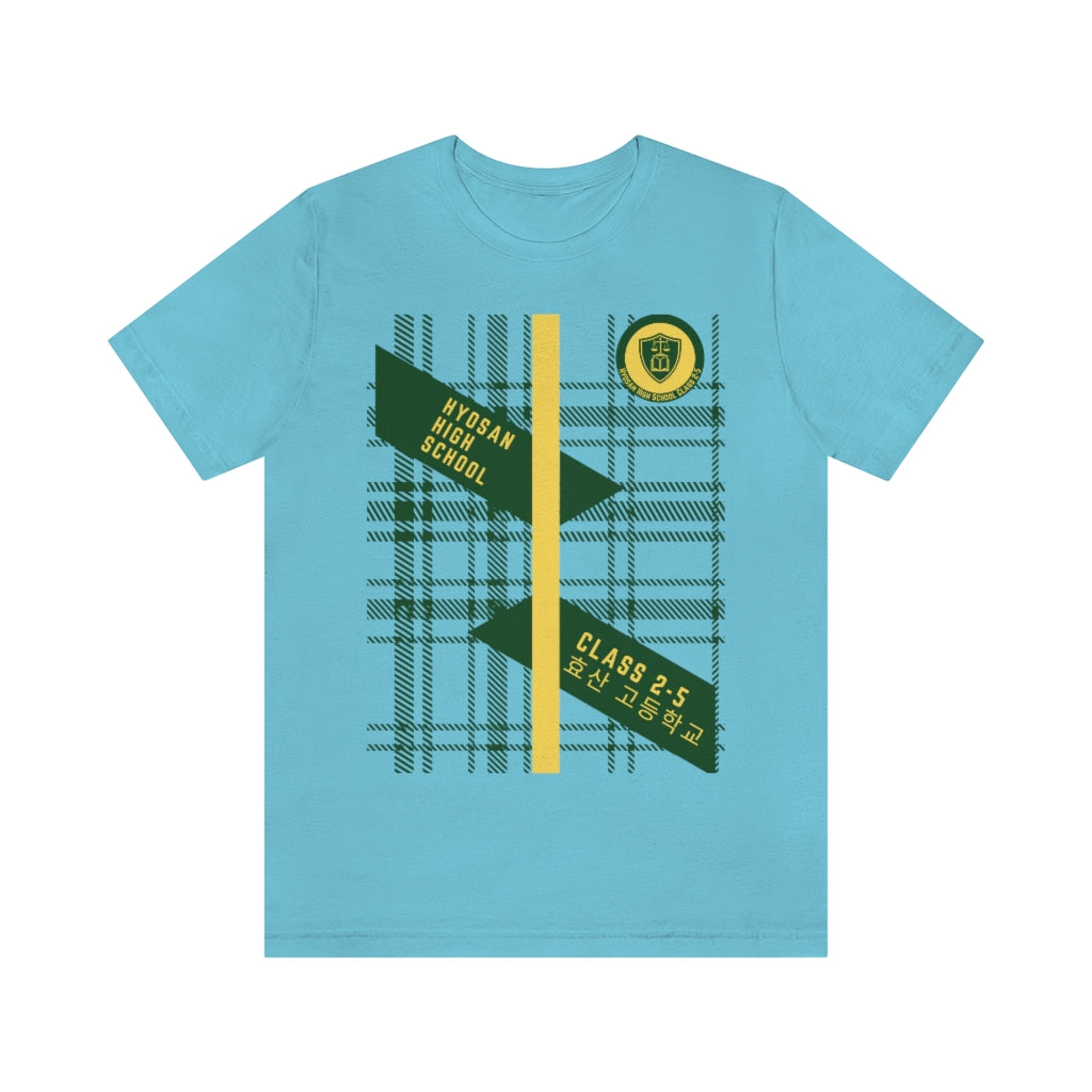 Hyosan High School Class 2-5 Plaid Unisex Jersey Short Sleeve Tee