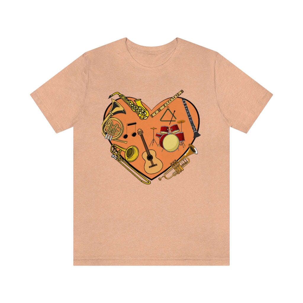 Heart of Music Unisex Jersey Short Sleeve Tee