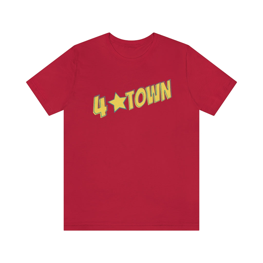 4 Town Unisex Jersey Short Sleeve Tee Four Town with Star