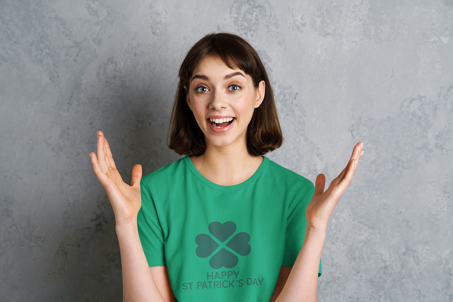 Happy St Patrick's Day Simple Unisex Jersey Short Sleeve Tee
