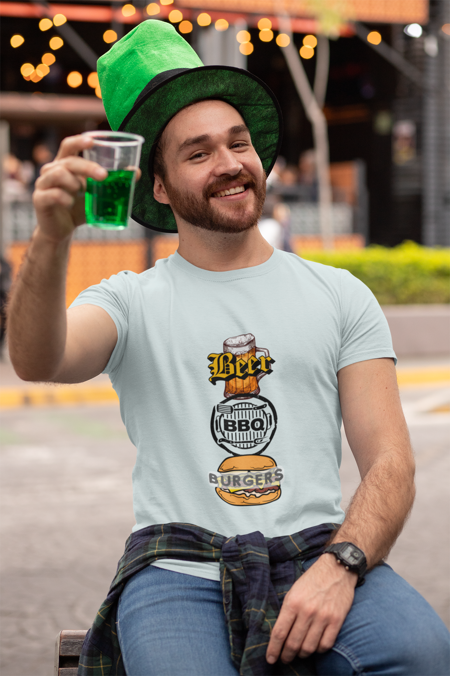 Beer BBQ Burgers Unisex Jersey Short Sleeve Tee