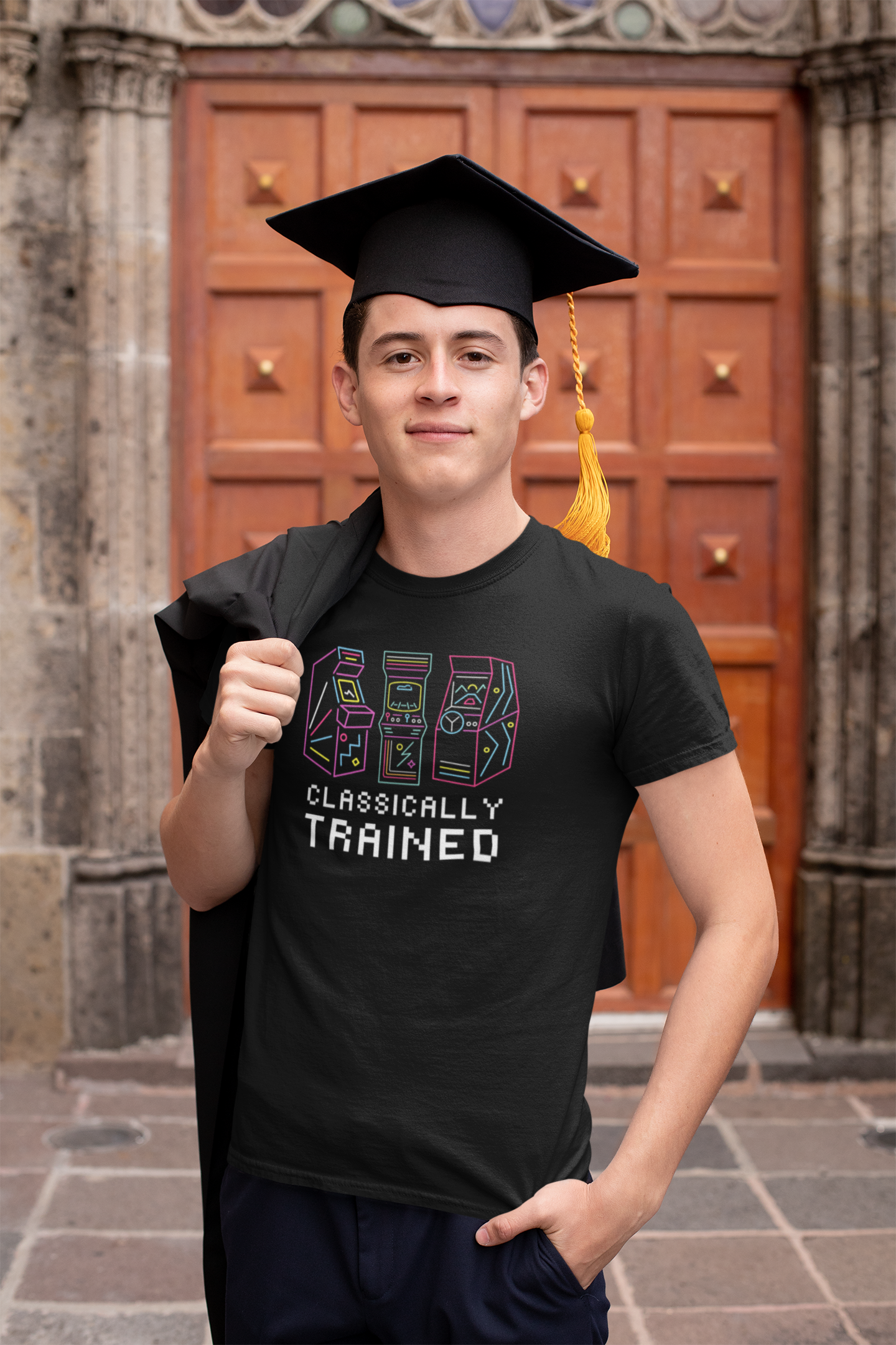 Classically Trained Arcade Gaming Unisex Jersey Tee - Retro Gamer T-Shirt