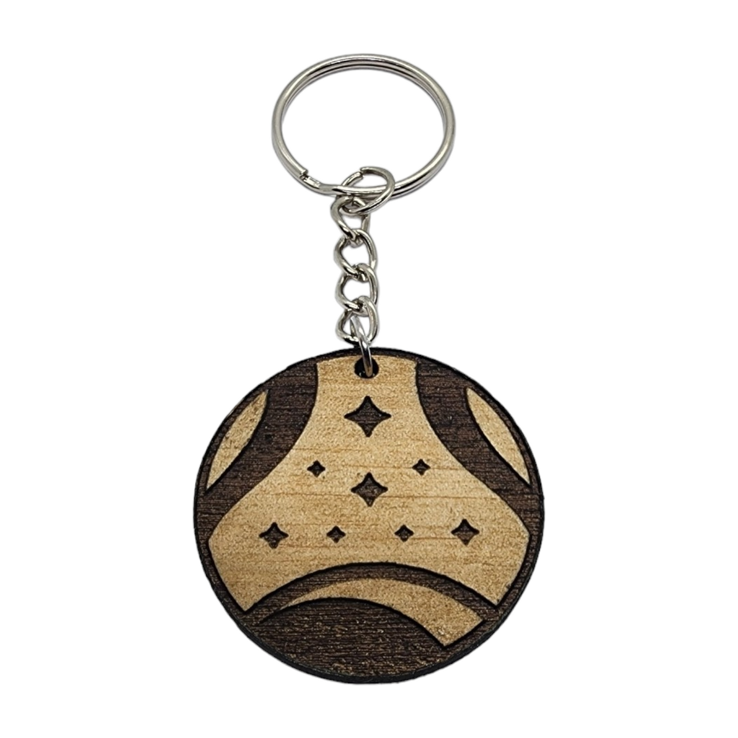 Starfield Constellation Faction Symbol Design Wood Painted/Stained Key Chain Handmade Laser Cut/Engraved