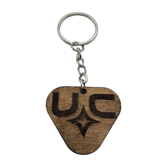 Starfield United Colonies Faction Symbol Design Wood Painted/Stained Key Chain Handmade Laser Cut/Engraved
