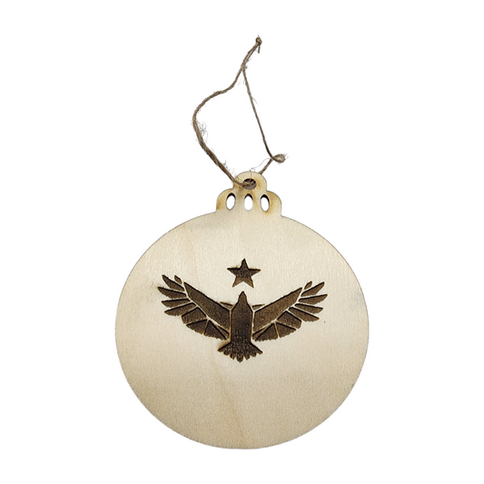 Starfield Freestar Collective Wooden Ornament with Unfinished Engrave Design