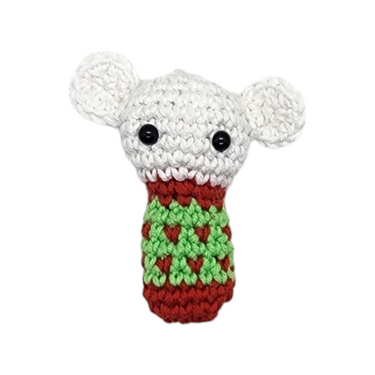 Crochet Pocket Mouse Buddy with Bed