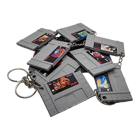 SNES Game Cartridge Design 3d Printed Key Chain