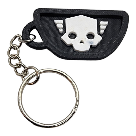 Helldivers 2 Liber-Tea Skull Symbol Design 3d Printed Key Chain