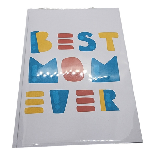 "Best Mom Ever" Bubble Letter Greeting Card