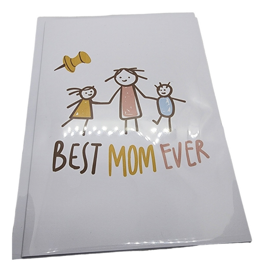 "Best Mom Ever" Drawing Greeting Card