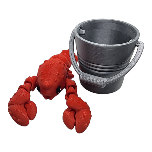 3-D Printed Articulated Lobster with Optional Bucket