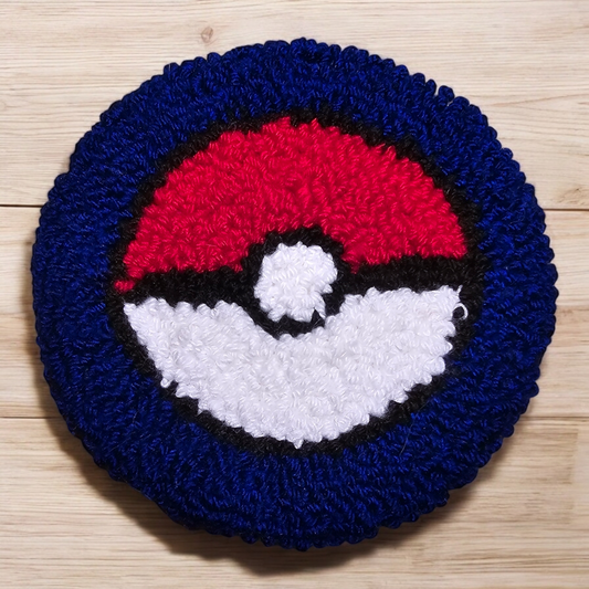 Handmade Needle Punch Pokeball Coaster