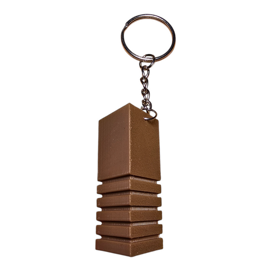 Fifth Element Earth Stone Design 3d Printed Key Chain