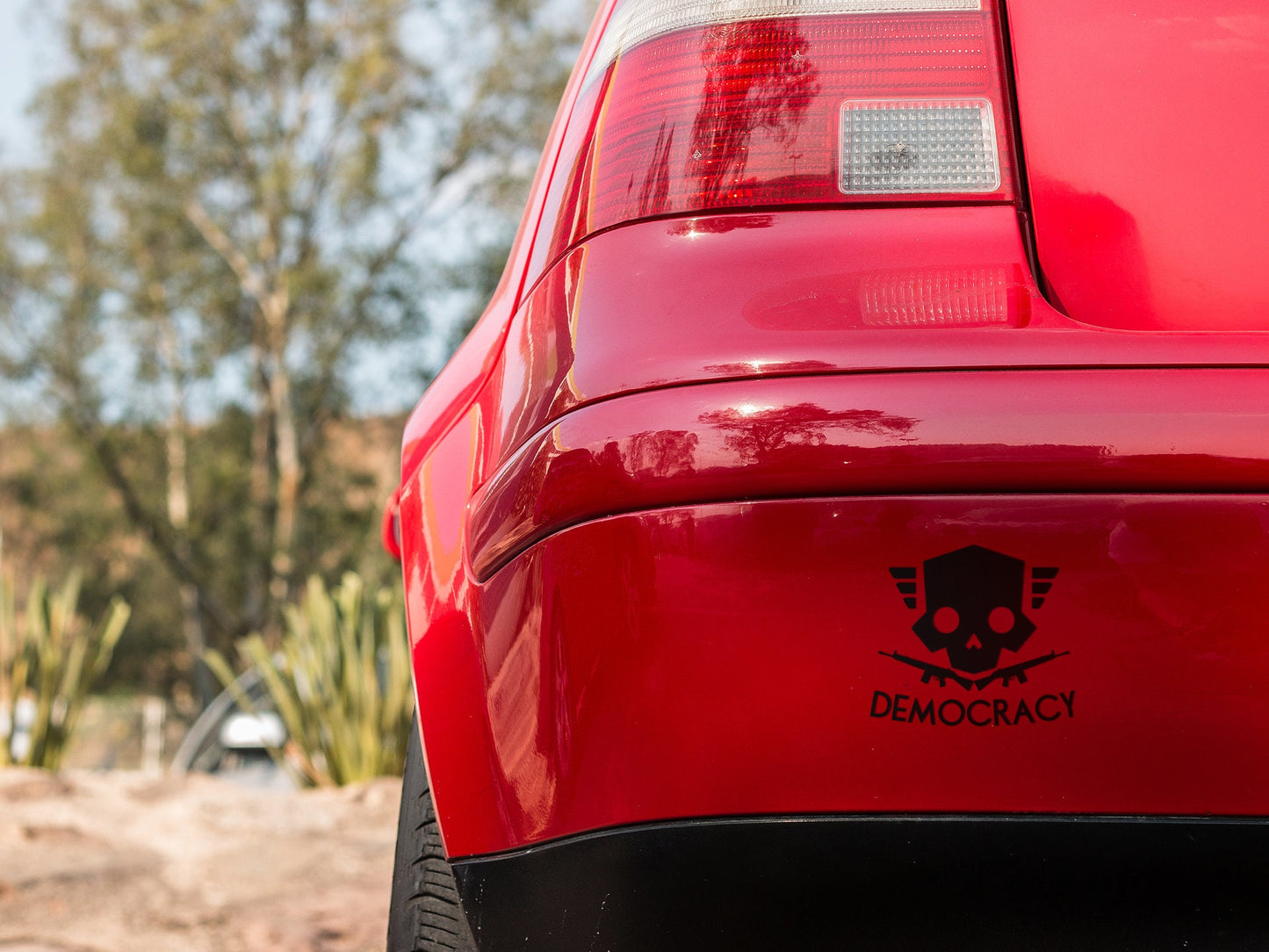 Helldivers 2 Democracy Skull Vinyl decal for laptop, car, window, mirror, bumper, mug, water bottle, or more!