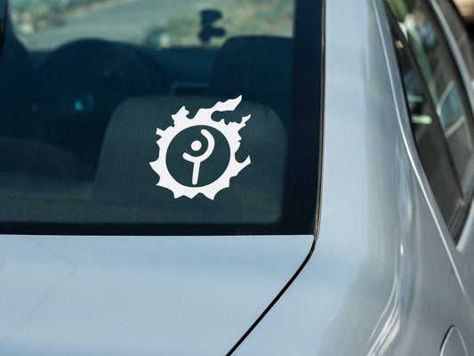 FFXIV White Mage Meteor Job Icon Vinyl decal for laptop, car, window, mirror, bumper, mug, water bottle, or more! FF14 Final Fantasy 14