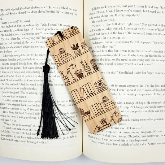 Bumble and Birch Cozy Bookshelf Wood Bookmark