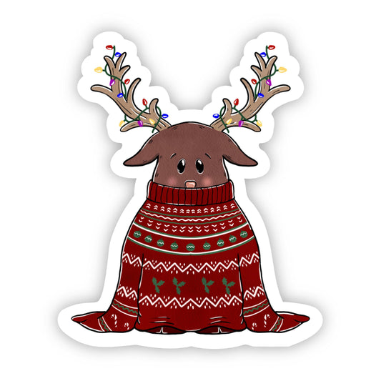 Big Moods - Reindeer Oversized Sweater Sticker