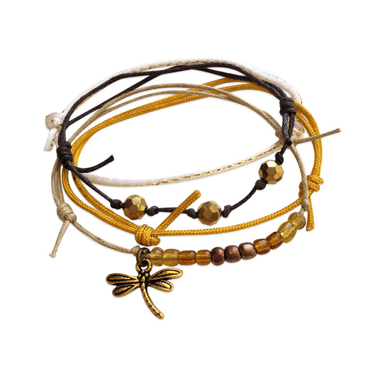 O Yeah Gifts Dragonfly Bracelets, 4 Piece Charm Bracelet Pack