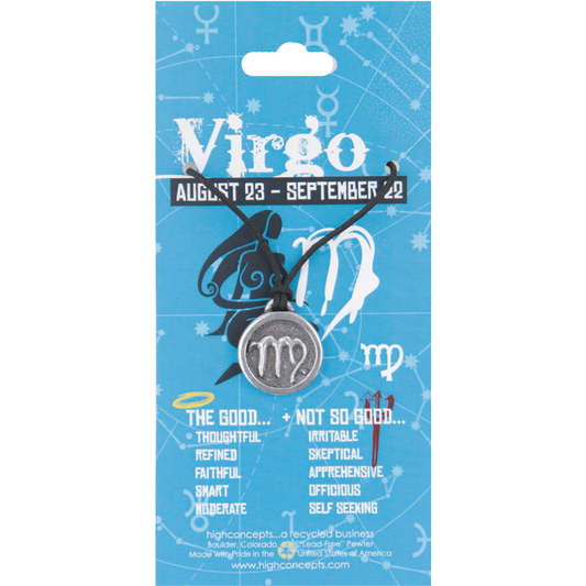 High Concepts Zodiac Virgo Pewter Charm Necklace