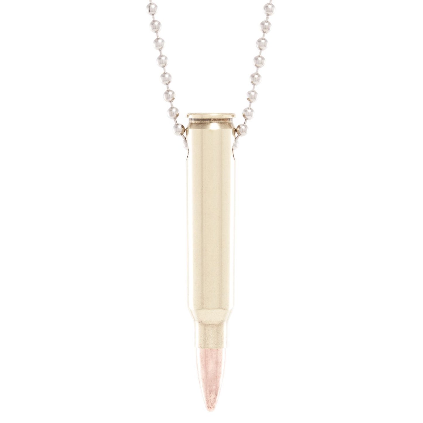 Lucky Shot Bullet Necklace .223 Caliber Ball Chain Necklace
