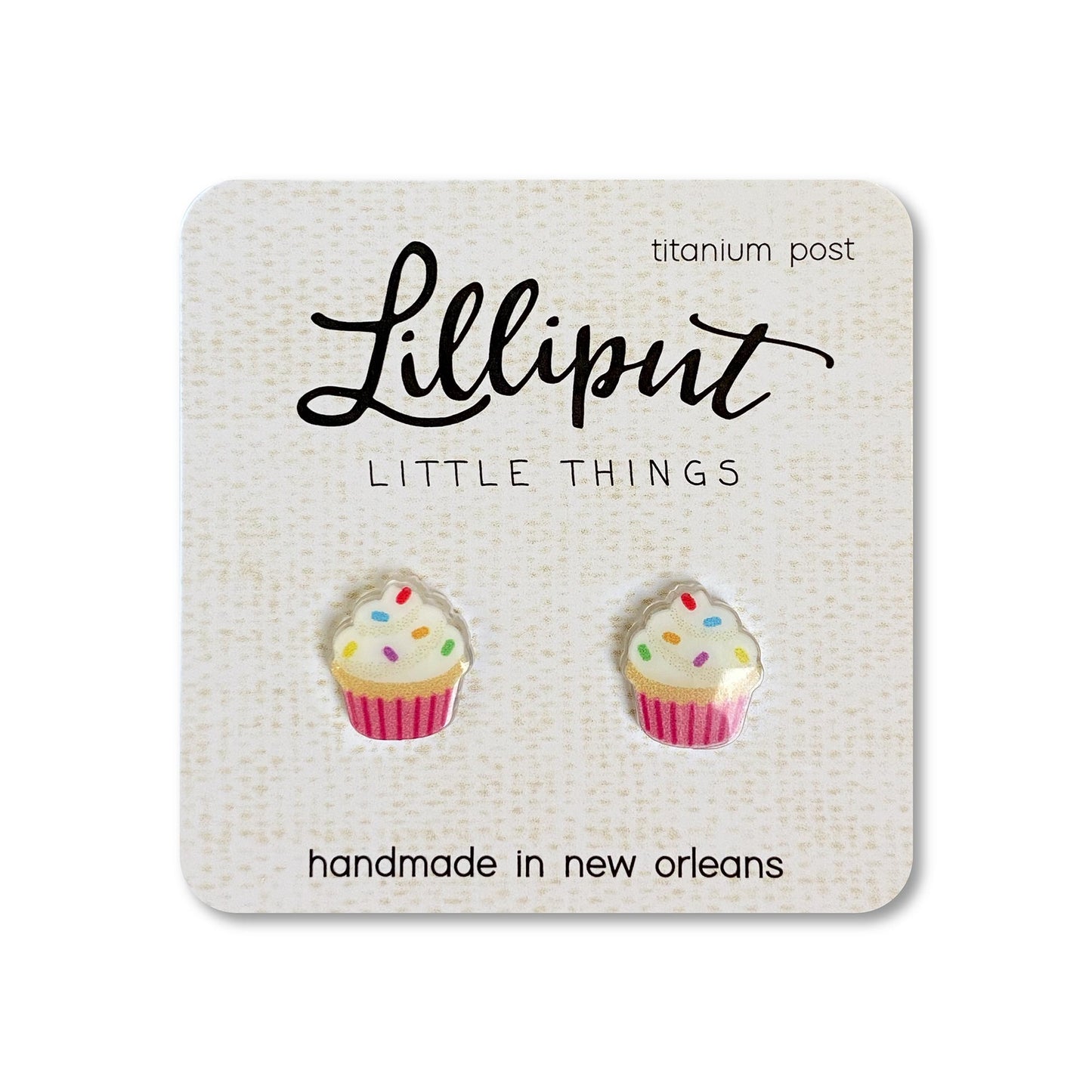 Lilliput Little Things Birthday Cupcake Earrings