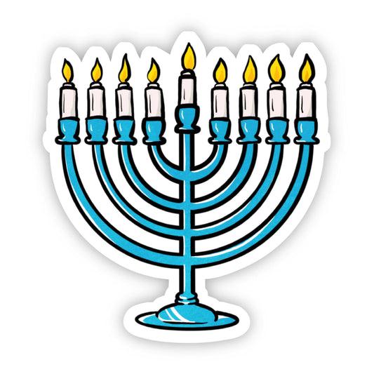 Big Moods - Menorah Hanukkah Sticker