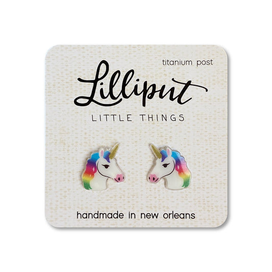 Lilliput Little Things Rainbow Unicorn Earrings