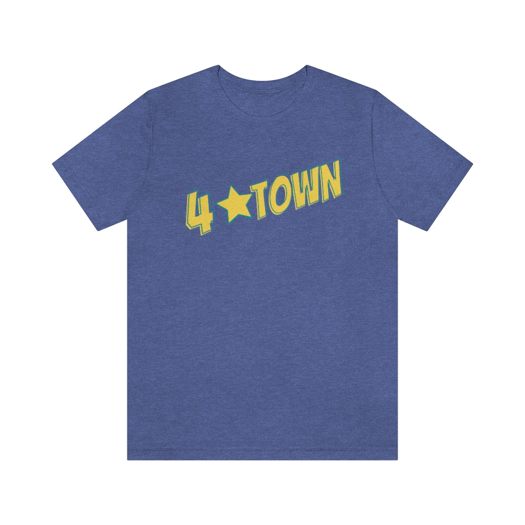 4 Town Unisex Jersey Short Sleeve Tee Four Town with Star
