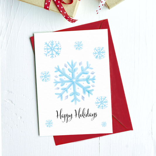 Big Moods - Happy Holidays Snowflake Greeting Card