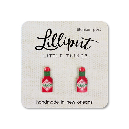 Lilliput Little Things Tabasco Hot Sauce Earrings