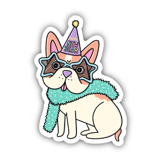 Big Moods - Happy New Year French Bulldog Sticker