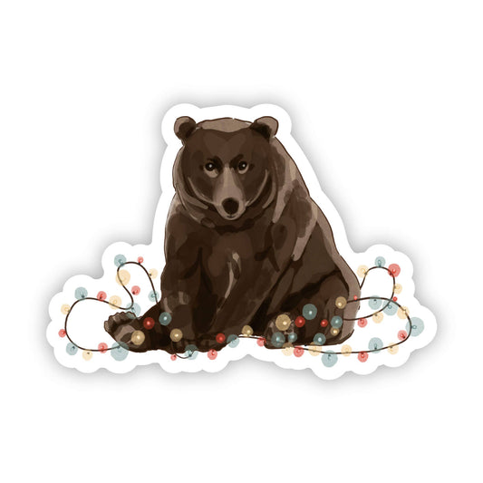 Big Moods - Bear Christmas Light Sticker