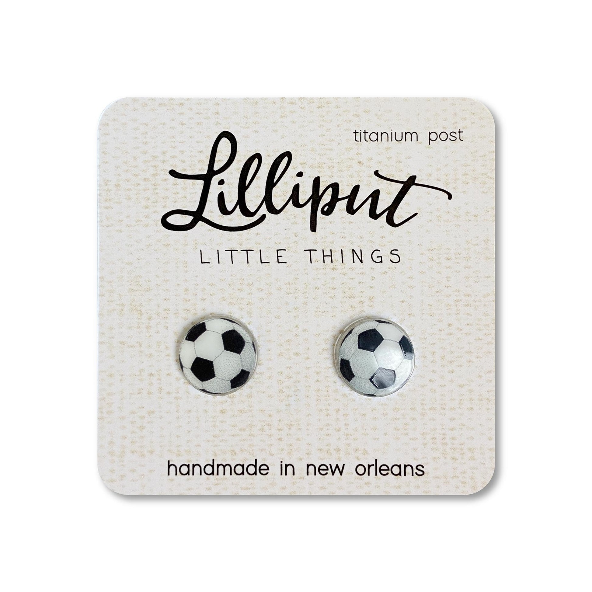 Lilliput Little Things Soccer Ball Earrings