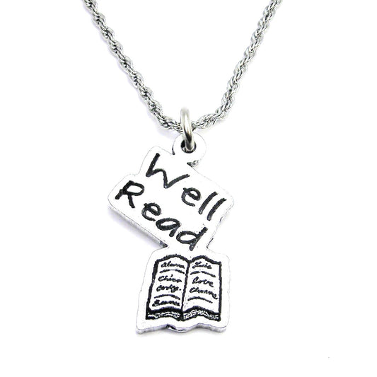 Well Read necklace book store book lover