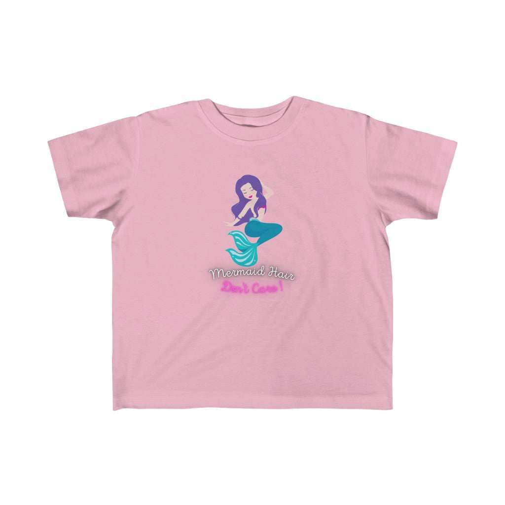 Mermaid Hair Don't Care Toddler 2T-5T Fine Jersey Tee