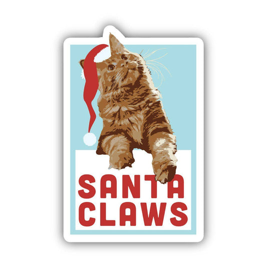 Big Moods - Santa Claws Cat - Holiday Sticker