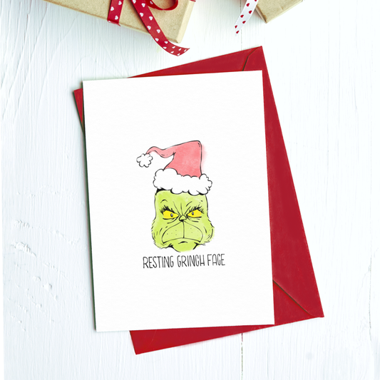 Big Moods - Resting Grinch Face Greeting Card