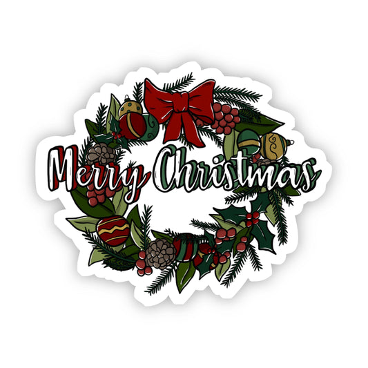 Big Moods - Merry Christmas Wreath Sticker