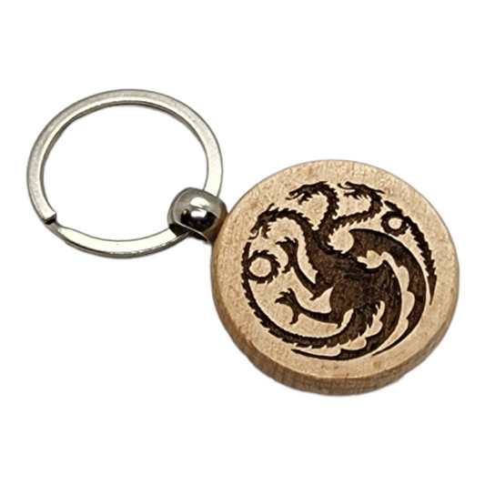 Wood Keychain - Dragon