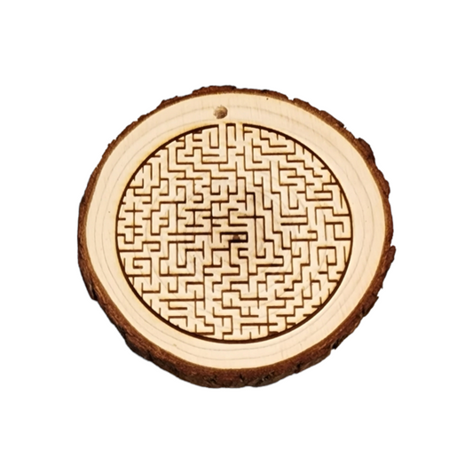 Maze Rustic Wooden Ornament