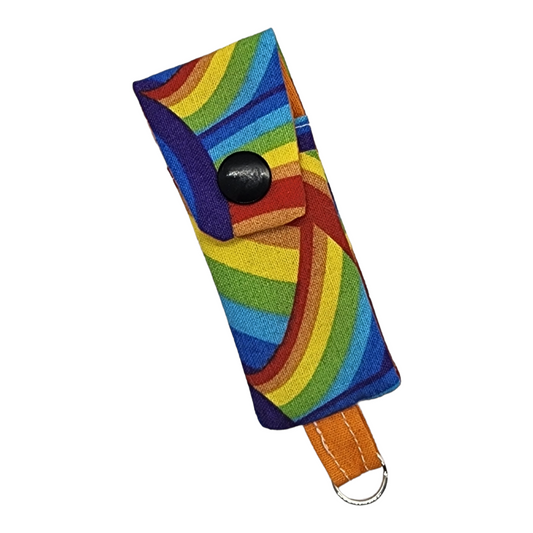 Chapstick Holder Keychains - Rainbow
