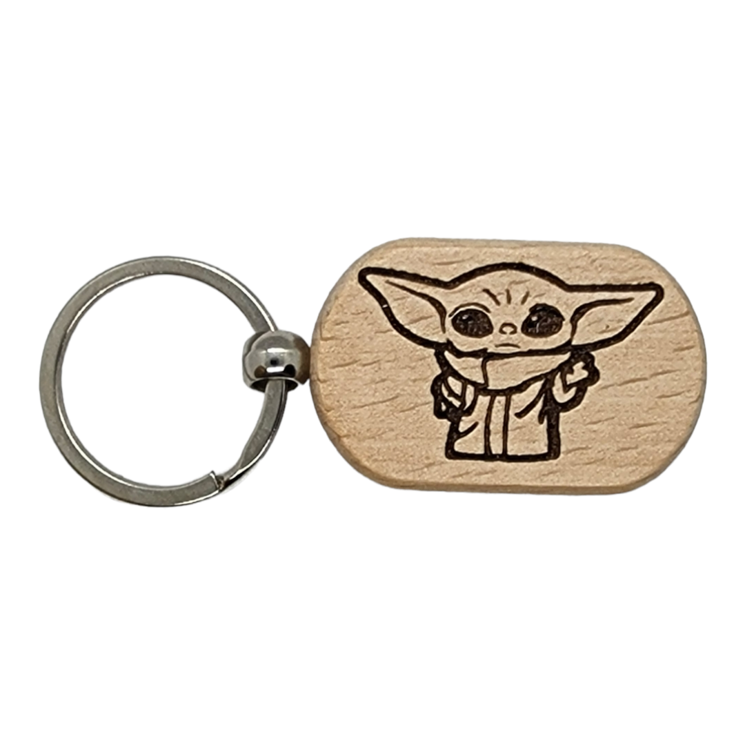 Wood Keychain - Baby Yoda