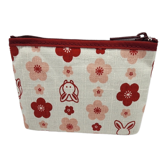 Made in Japan Plump And Happy Rabbit Card Coin Purse - White