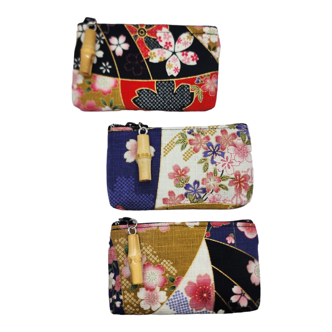 Made in Japan Gold Decoration Flower Romantic Coin Purse