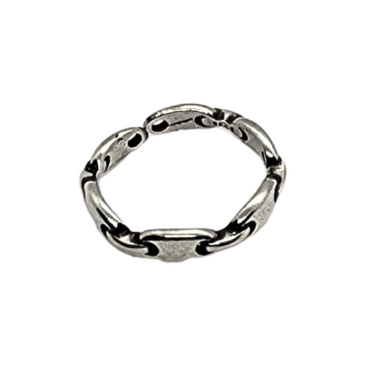 Adjustable Ring - Silver Links