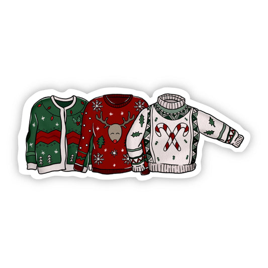 Big Moods - Three Holiday Sweaters Sticker
