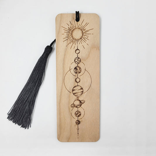 Bumble and Birch Solar System Wood Bookmark