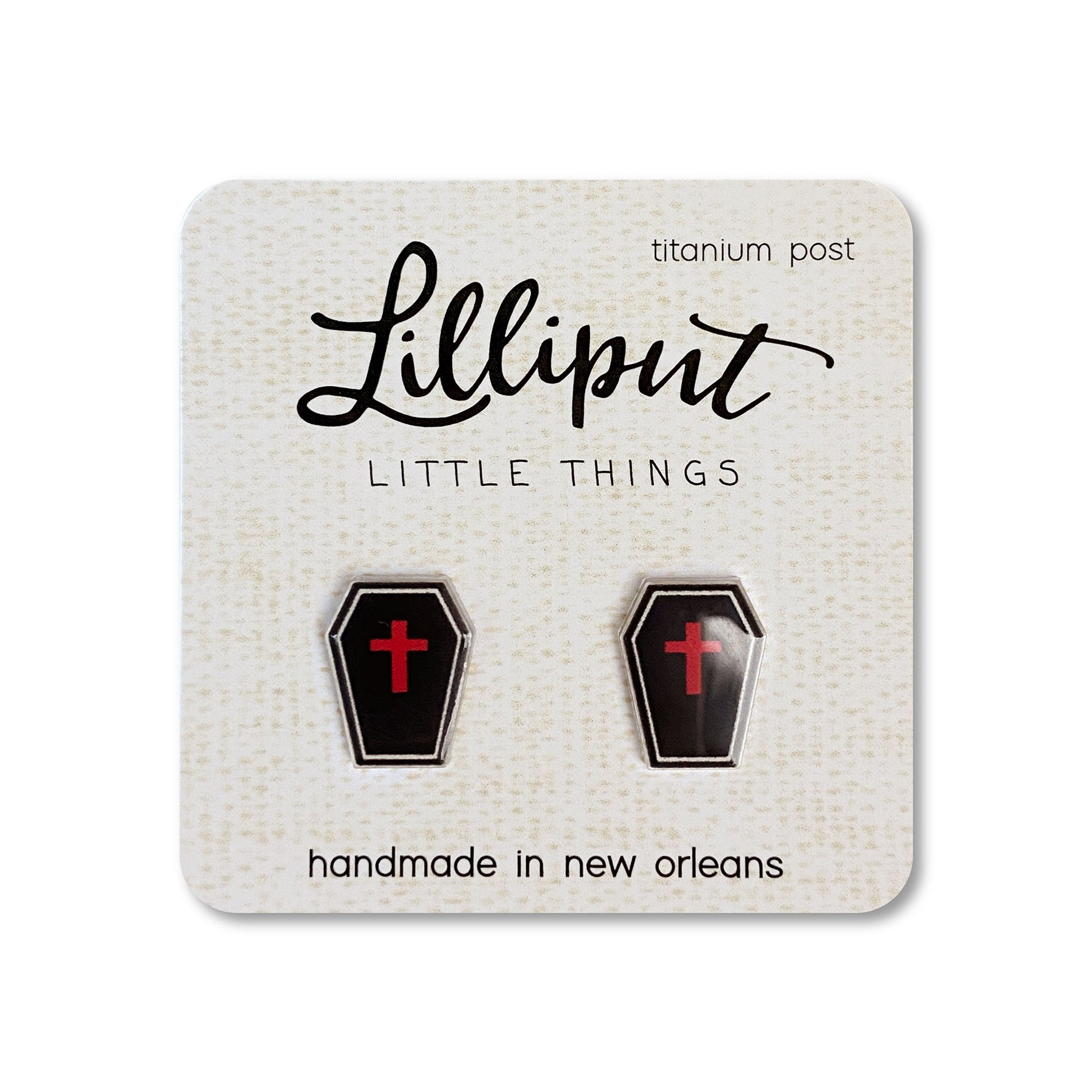 Lilliput Little Things Spooky Coffin Earrings