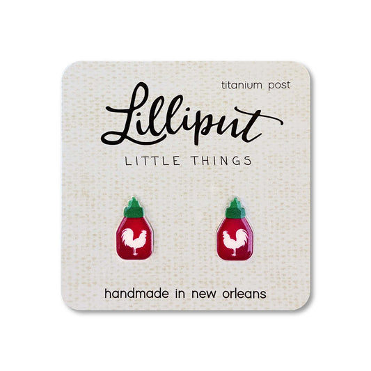 Lilliput Little Things Rooster Sauce Earrings