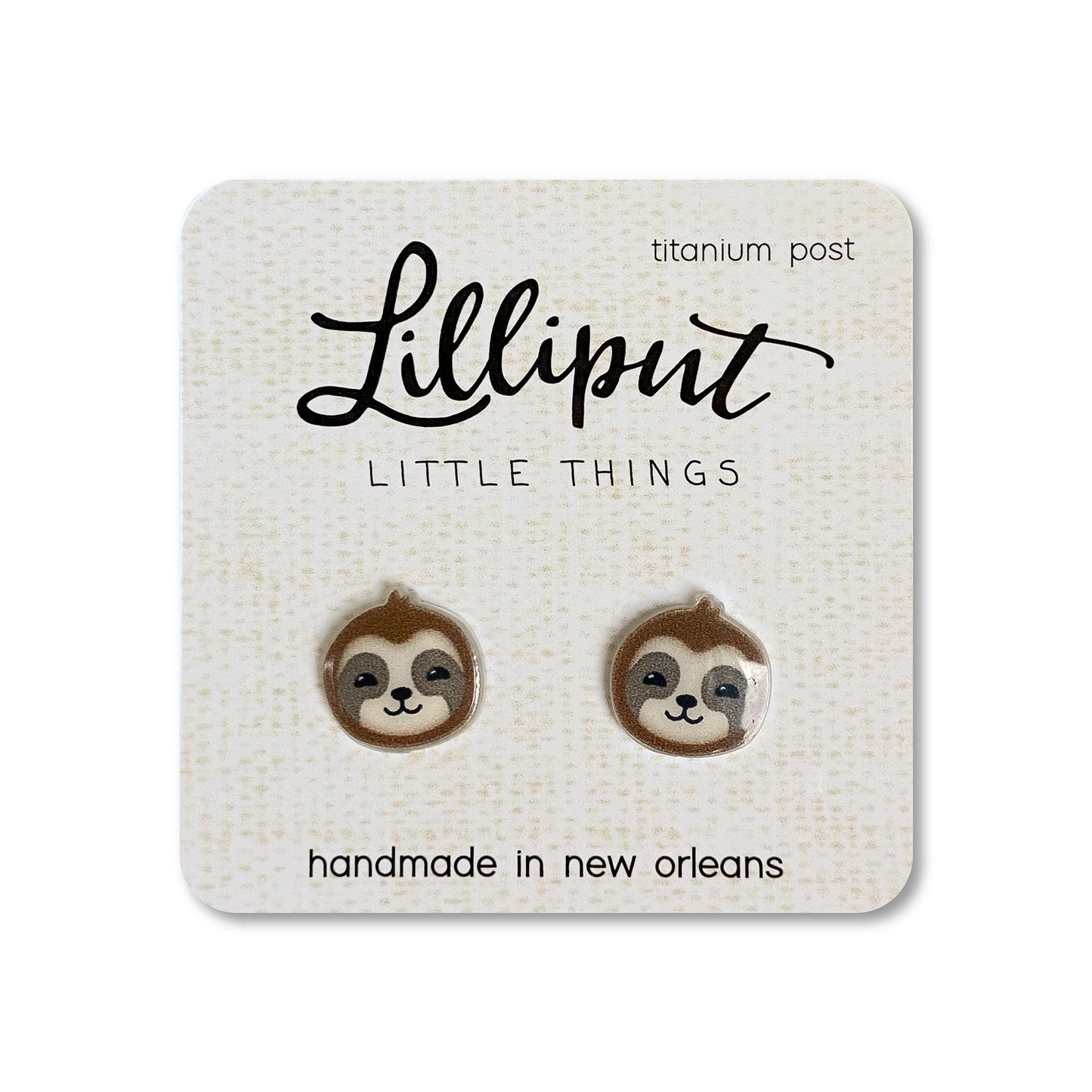 Lilliput Little Things Sloth Earrings
